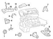 Mercedes Engine Mount Support Bracket - Genuine Mercedes 1112230741