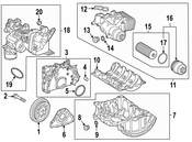 Mercedes Engine Oil Pan - Genuine Mercedes 1390103702