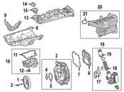 Mercedes Engine Oil Pan Gasket - Genuine Mercedes 6560145200
