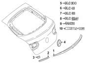 Mercedes Hatch Emblem - Genuine Mercedes 2538176600