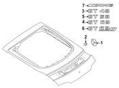 Mercedes Hatch Emblem - Genuine Mercedes 2908171400