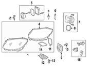 Mercedes Headlight - Genuine Mercedes 2059066004