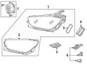 Mercedes Headlight - Genuine Mercedes 1679063004