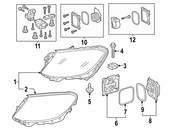 Mercedes Headlight - Genuine Mercedes 2229062704