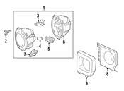 Mercedes Headlight Assembly - Genuine Mercedes 4638200759