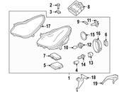 Mercedes Headlight Bezel - Genuine Mercedes 2198200112