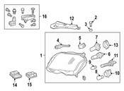 Mercedes Headlight Mounting Kit - Genuine Mercedes 2048200814