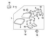 Mercedes Headlight Seal - Genuine Mercedes 1648260491