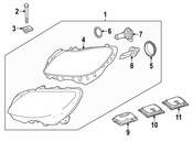 Mercedes Headlight Seal - Genuine Mercedes 2168260358