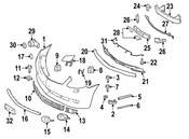 Mercedes Headlight Washer Cover - Genuine Mercedes 21688001059999
