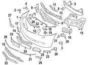 Mercedes Headlight Washer Cover - Genuine Mercedes 21688007059999