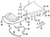 Mercedes Hood Insulation Pad - Genuine Mercedes 2046820526