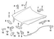 Mercedes Hood Lift Support - Genuine Mercedes 2028800029