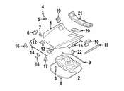 Mercedes Hood Lift Support - Genuine Mercedes 1649800464