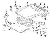 Mercedes Hood Release Cable - Genuine Mercedes 2198800059