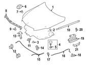 Mercedes Hood Release Cable - Genuine Mercedes 212880045965