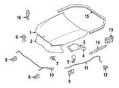 Mercedes Hood Release Cable - Genuine Mercedes 223880230064