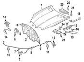 Mercedes Hood Scoop - Genuine Mercedes 1718800585