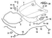 Mercedes Hood Seal - Genuine Mercedes 2318870098
