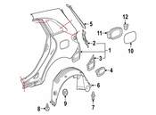 Mercedes Hybrid Charging Port Pocket - Genuine Mercedes 2426300800