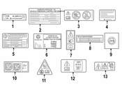 Mercedes Hybrid High Voltage Information Label - Genuine Mercedes 0008179006