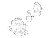 Mercedes License Lamp Assembly - Genuine Mercedes 2048201056