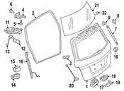 Mercedes Liftgate Lift Support - Genuine Mercedes 2049802664