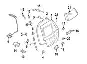 Mercedes Liftgate Lift Support - Genuine Mercedes 1647400645