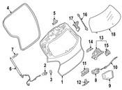 Mercedes Liftgate Lift Support - Genuine Mercedes 1569800764