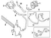 Mercedes Power Steering Pressure Hose - Genuine Mercedes 2124660181