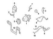 Mercedes Power Steering Pump Bracket - Genuine Mercedes 0004663240