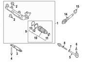 Mercedes Rack and Pinion Assembly - Genuine Mercedes 2034605300