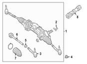 Mercedes Rack and Pinion Assembly - Genuine Mercedes 205460800180