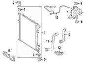 Mercedes Radiator Coolant Hose Bracket - Genuine Mercedes 1665016120