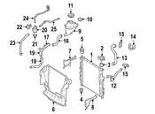 Mercedes Radiator Support Air Deflector - Genuine Mercedes 1645000116