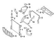 Mercedes Radiator Support Baffle - Genuine Mercedes 2045051630