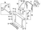 Mercedes Radiator Support Baffle - Genuine Mercedes 2125050830
