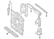 Mercedes Radiator Support Baffle - Genuine Mercedes 2225052530