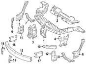Mercedes Radiator Support Panel Reinforcement - Genuine Mercedes 2316201714