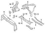 Mercedes Radiator Support Panel Seal - Genuine Mercedes 2188870098