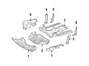 Mercedes Radiator Support Splash Shield - Genuine Mercedes 2215241885