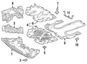 Mercedes Radiator Support Splash Shield - Genuine Mercedes 222520130064