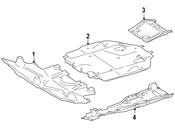 Mercedes Radiator Support Splash Shield - Genuine Mercedes 1645200155