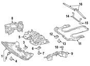 Mercedes Radiator Support Splash Shield - Genuine Mercedes 2175200323