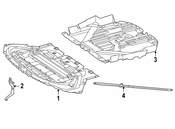 Mercedes Radiator Support Splash Shield - Genuine Mercedes 1905244400