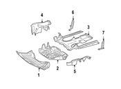 Mercedes Radiator Support Splash Shield - Genuine Mercedes 2215206523