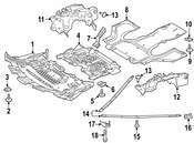Mercedes Radiator Support Splash Shield Bolt - Genuine Mercedes 0019900011