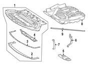 Mercedes Radiator Support Splash Shield Bracket - Genuine Mercedes 1906808401