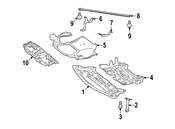 Mercedes Radiator Support Splash Shield Bracket - Genuine Mercedes 2122400140