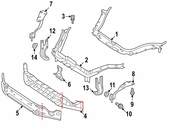 Mercedes Radiator Support Tie Bar - Genuine Mercedes 1716260530